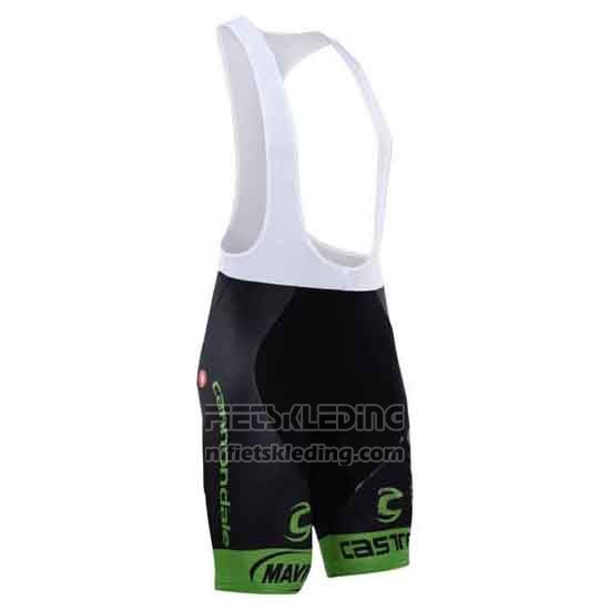 2015 Fietskleding Cannondale Groen en Zwart Korte Mouwen en Koersbroek